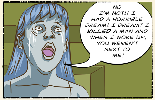 Worried about her man.